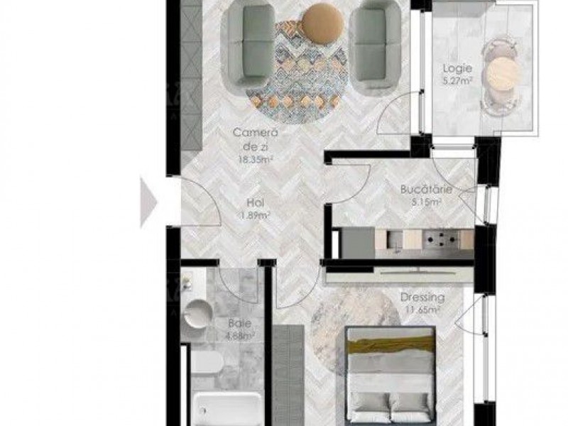 Apartament cu 2 camere, Ultracentral