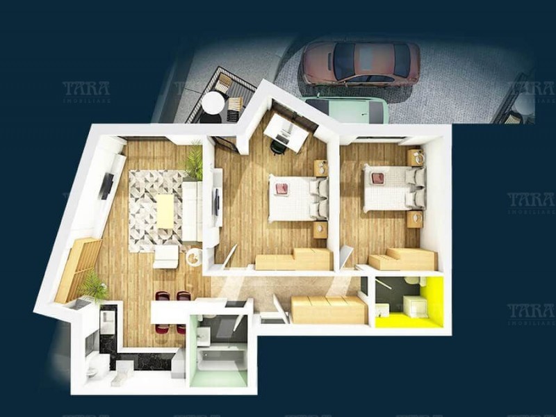 Apartament cu 3 camere, Ultracentral