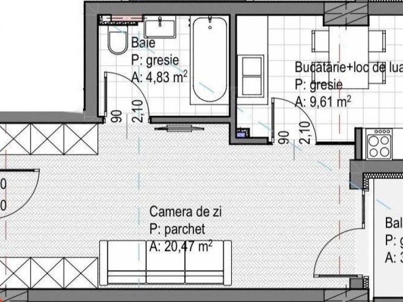 Apartament cu 1 camera, Gheorgheni