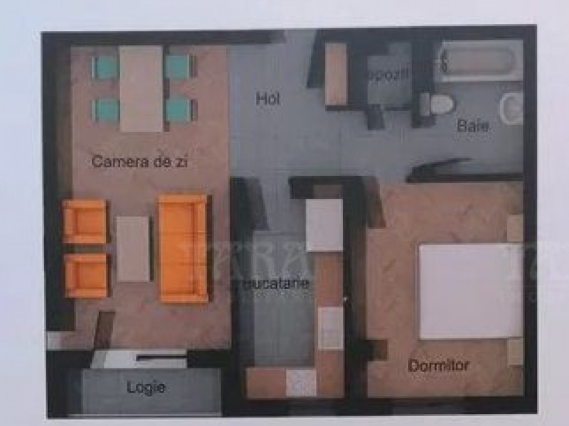 Apartament cu 2 camere, Terra