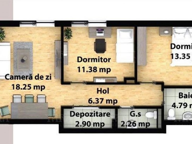 Apartament Cu 3 Camere Floresti ID V1028877 1