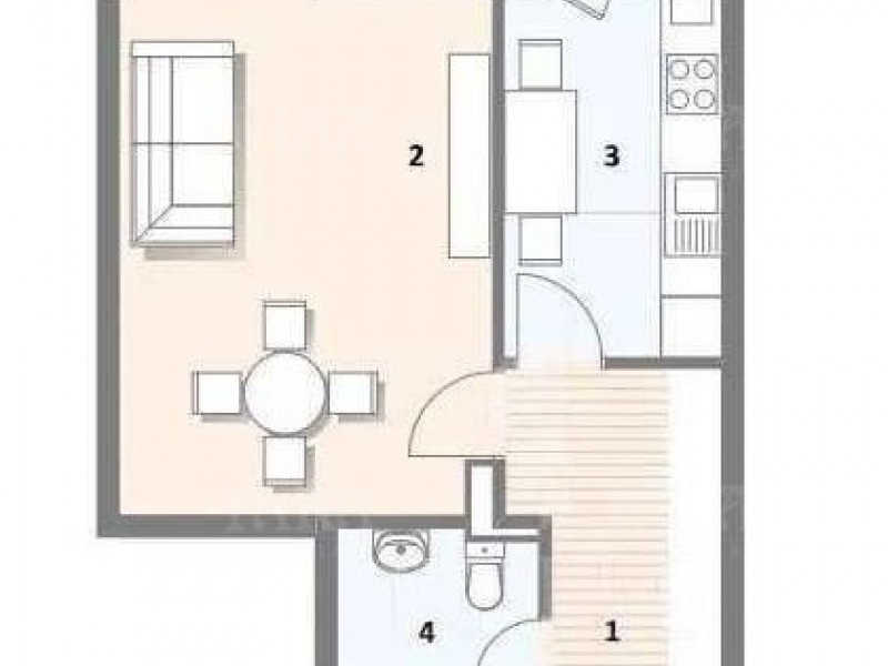 Apartament cu 1 camera, Zorilor