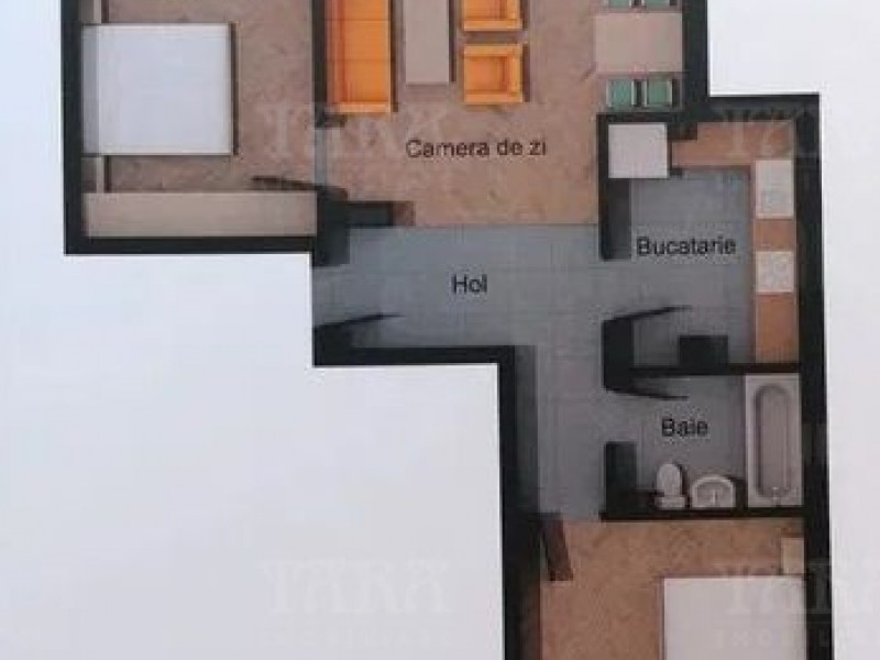 Apartament cu 3 camere, Terra